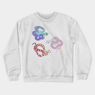 Cute watercolor snake sticker pack Crewneck Sweatshirt